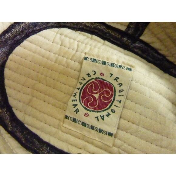 Vintage Plaid Fedora Traditional Patch Wool Hat with Embroidered Shamrock - Picture 4 of 5